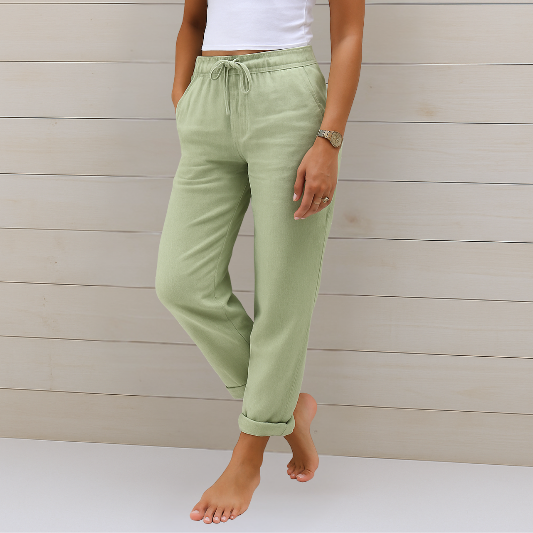 Van Delft Mode® | Comfortable, breathable linen stretch trousers