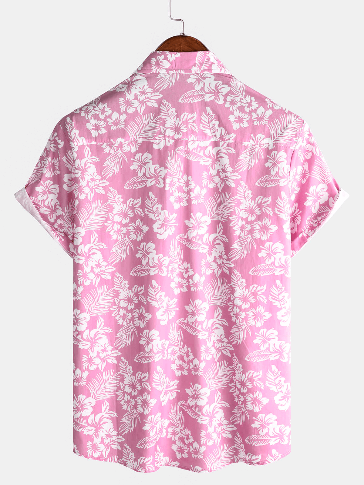 Van Delft Mode®| Hawaïblouse met korte mouwen en bloemenpatroon