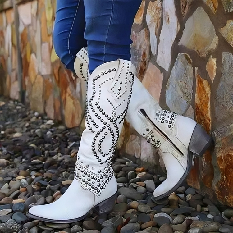 Van Delft Mode® | Western Knee High Boots