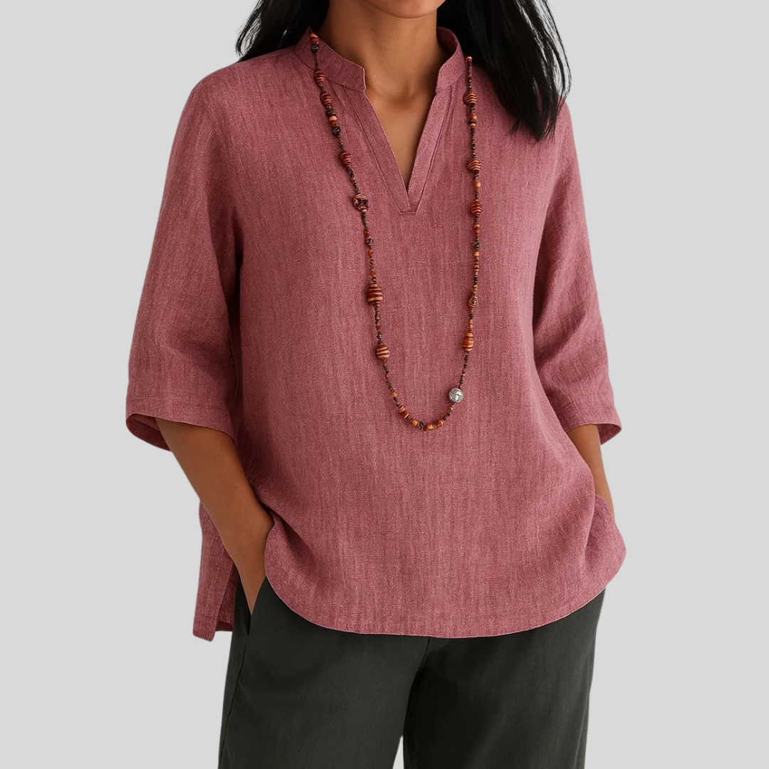 Van Delft Mode® | Linnen blouse met relaxte elegantie