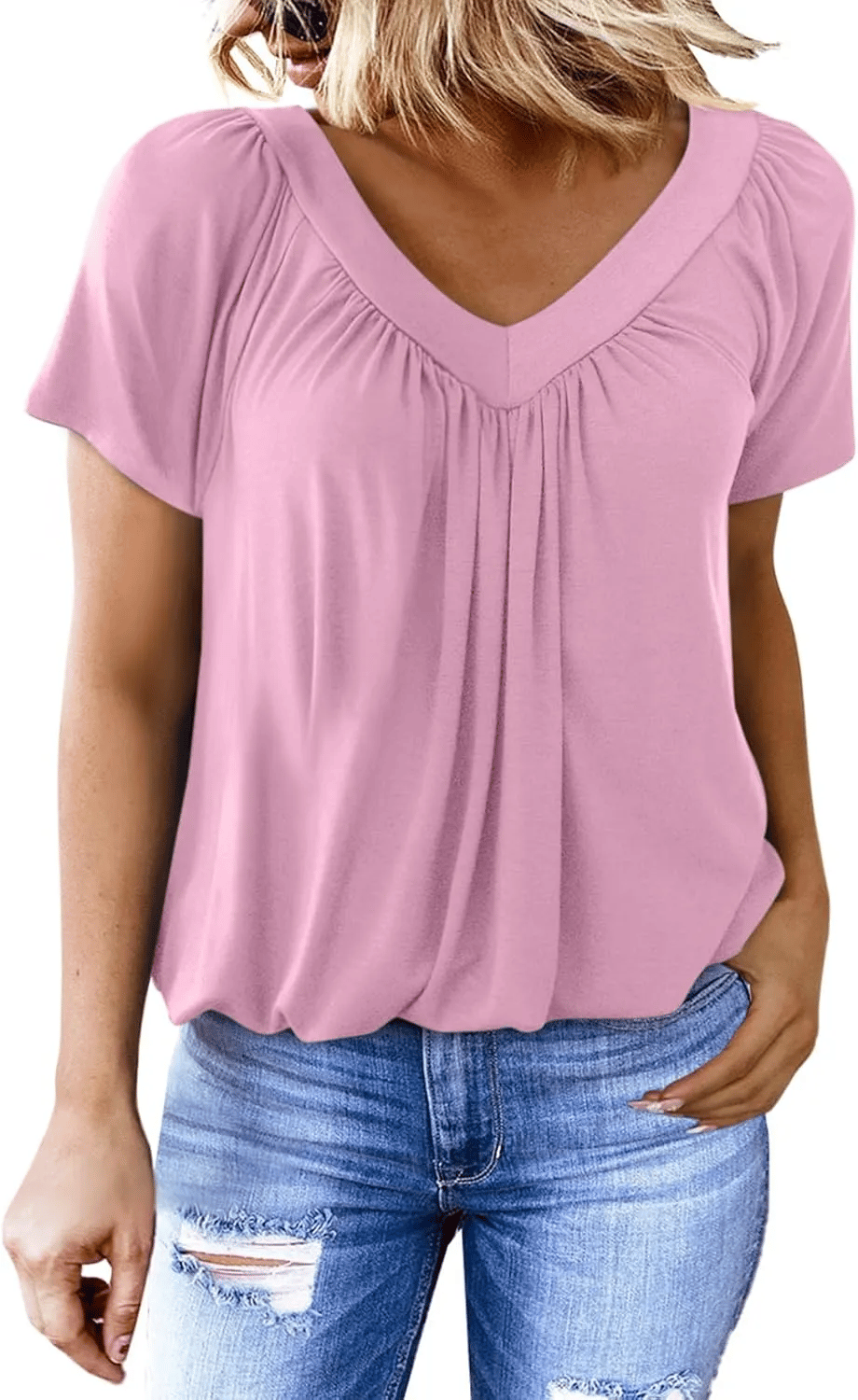 Van Delft Mode® | Elegant dames t-shirt met v-hals