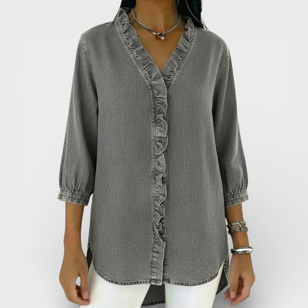 Van Delft Mode® | Elegante blouse met ruffles