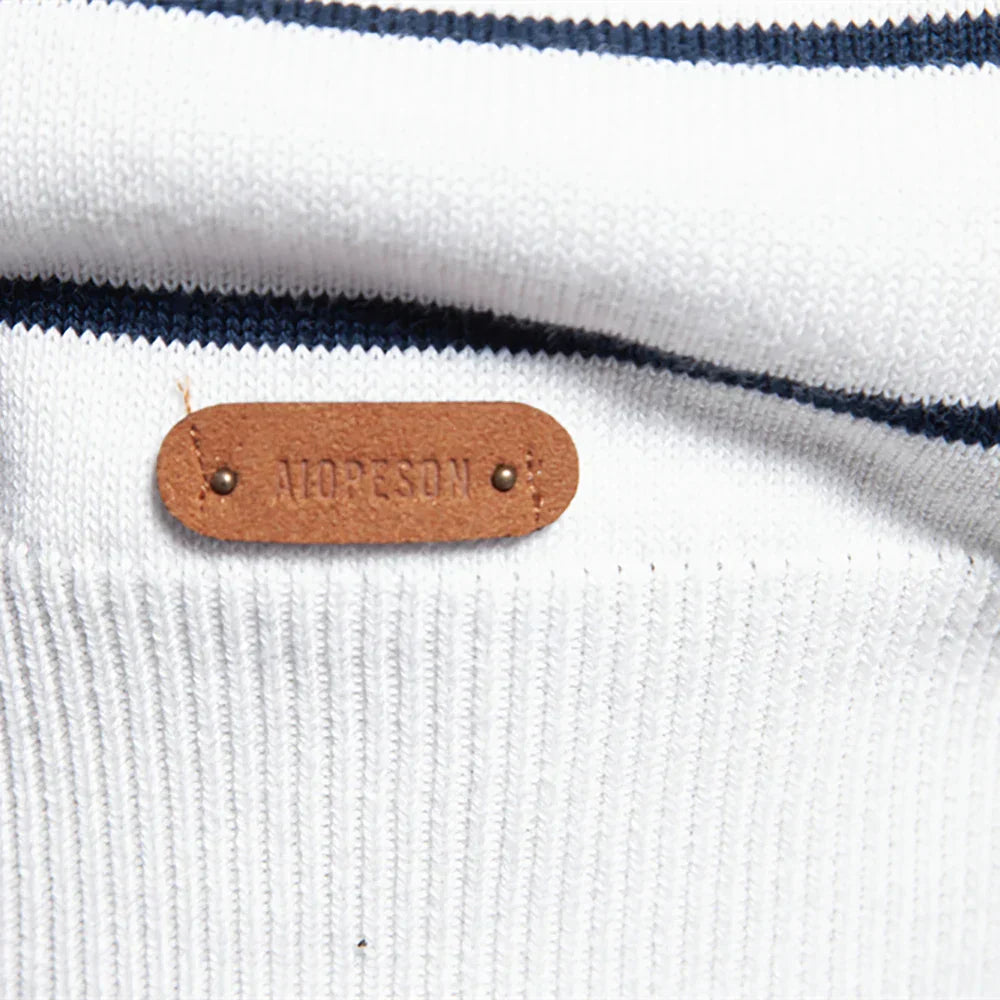 Van Delft Mode® | Men's Jumper With Stripe Design