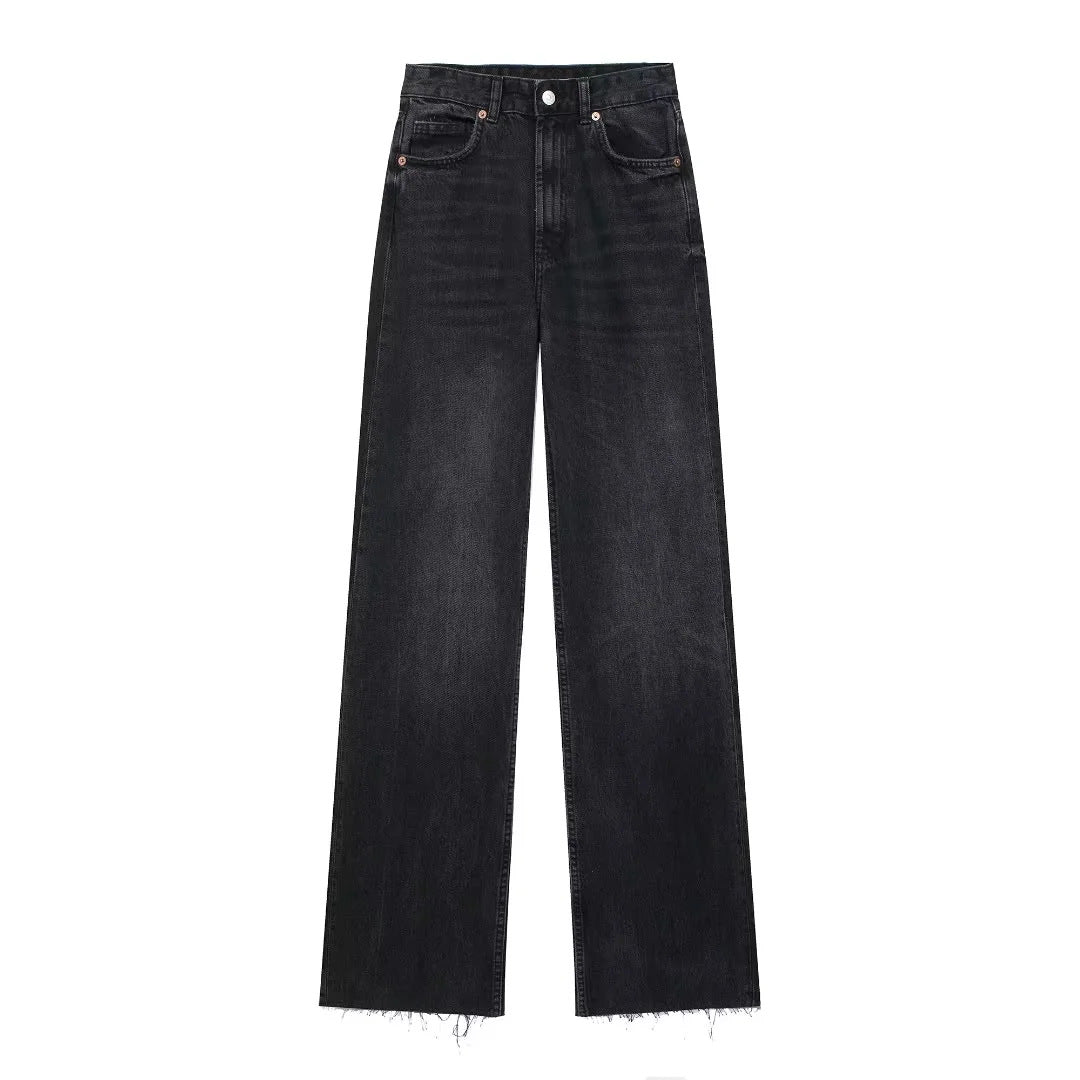 Van Delft Mode® | Black Wide-Leg Jeans
