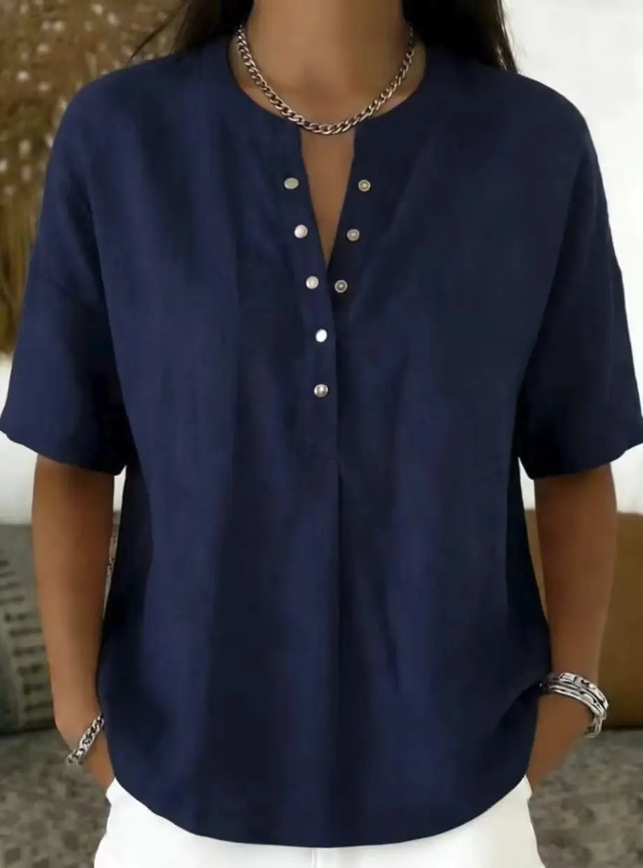 Van Delft Mode® | Elegante blouse met knoopsluiting (TIJDELIJK 1+1 GRATIS!)