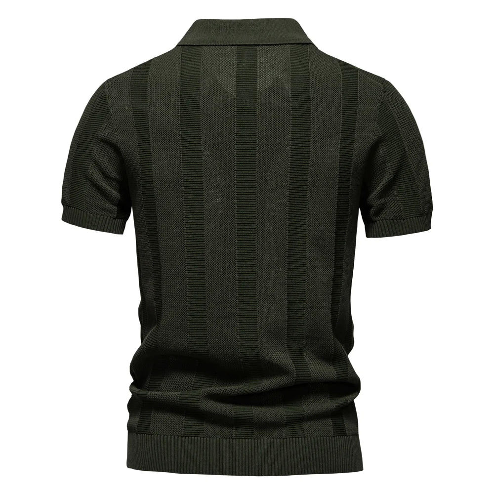 Van Delft Mode® | Katoenen Ggestreepte Polo