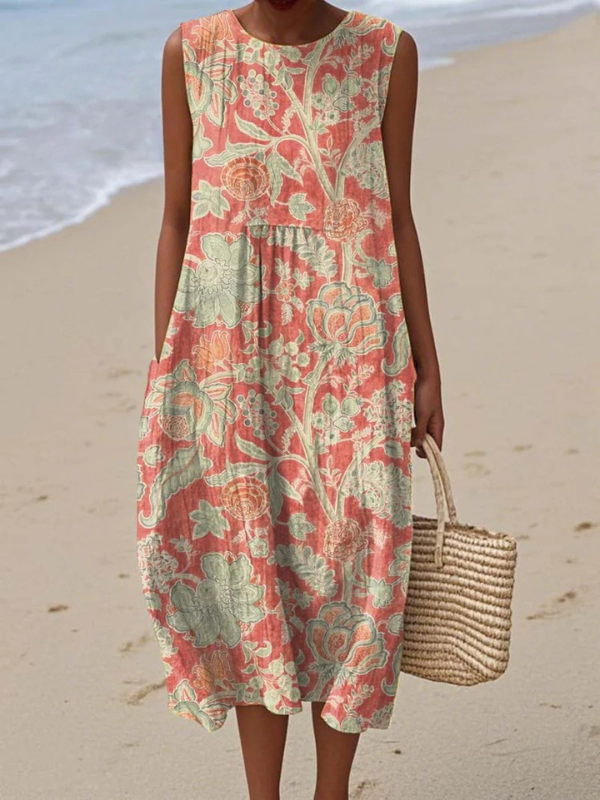 Van Delft Mode® | Bloemen Midi Jurk
