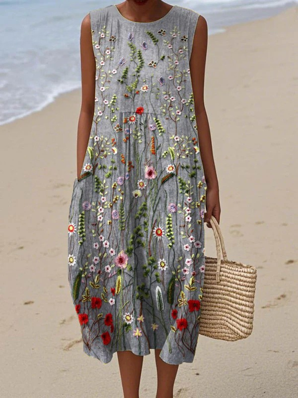 Van Delft Mode® | Wildflower Midi-jurk