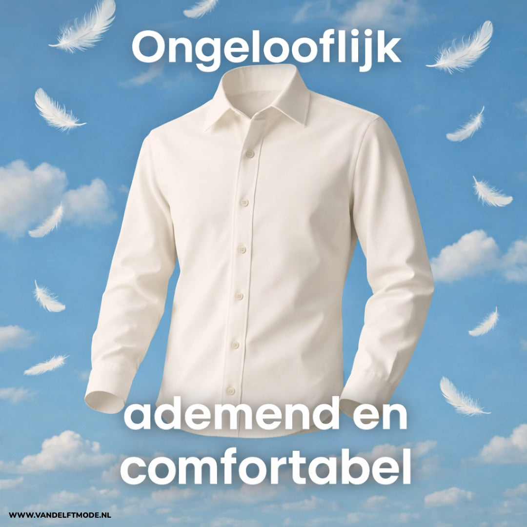 Van Delft Mode® | Comfortabele Antikreuk heren overhemd (TIJDELIJK 1+1 GRATIS!)