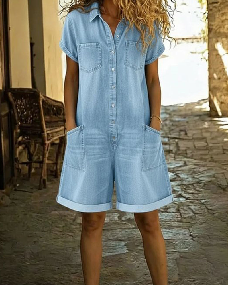 Van Delft Mode® | Elegante denim jumpsuit