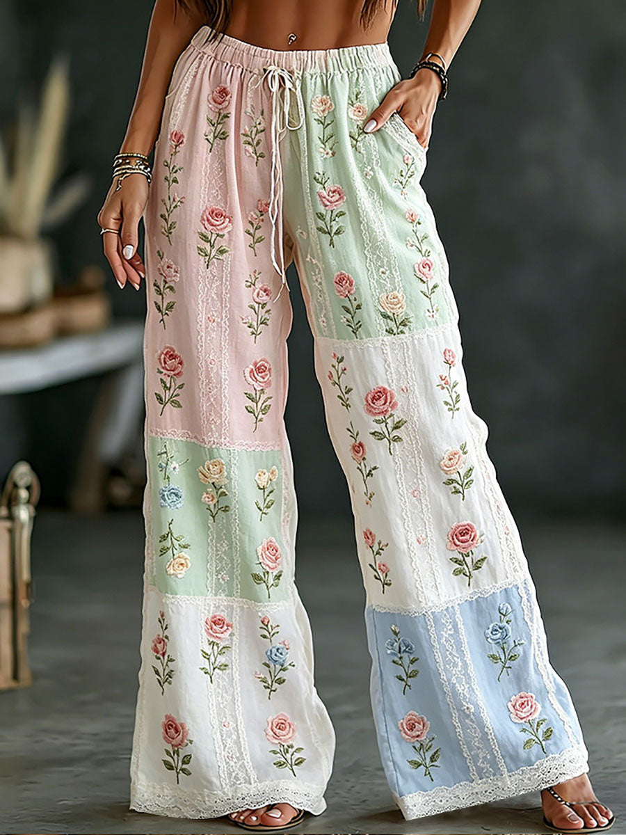 Casual bloemenprint broek voor dames