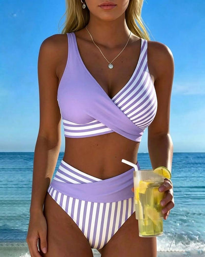 Kruisgestreepte Bikini