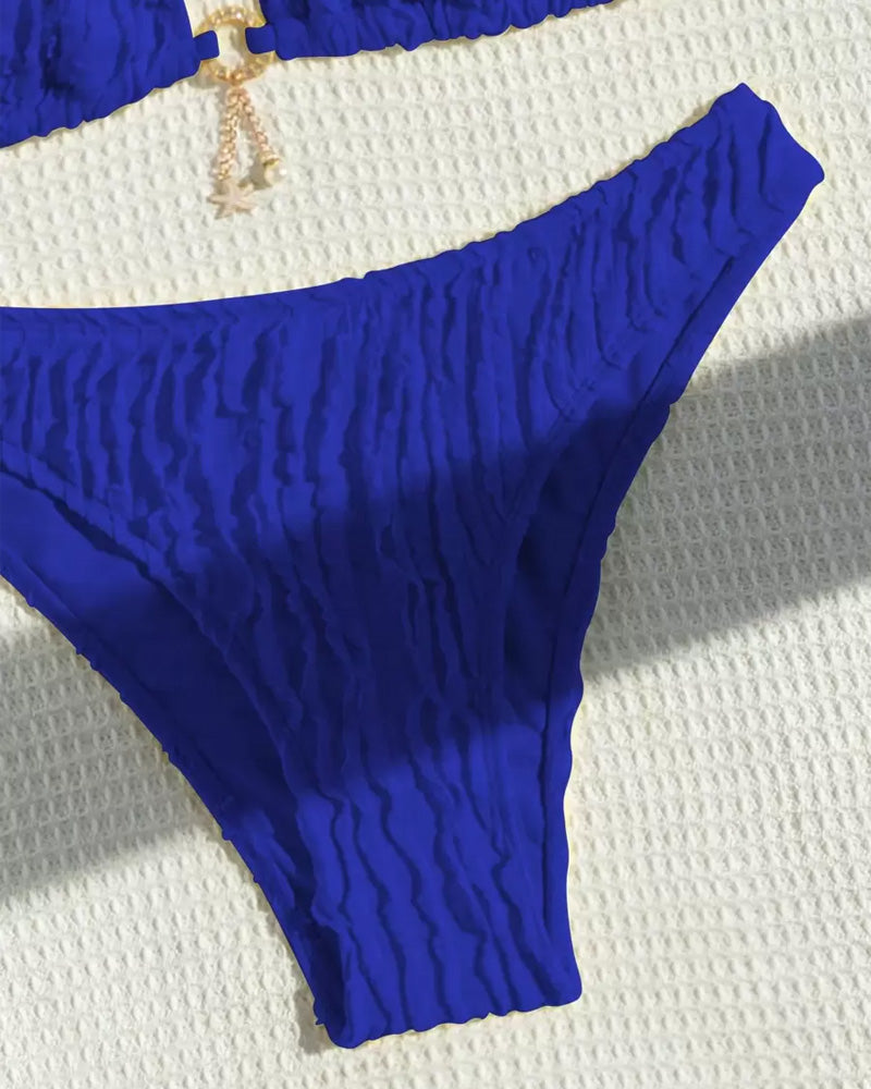 Sexy Effen Kleur Twee-delige Triangle Bikini