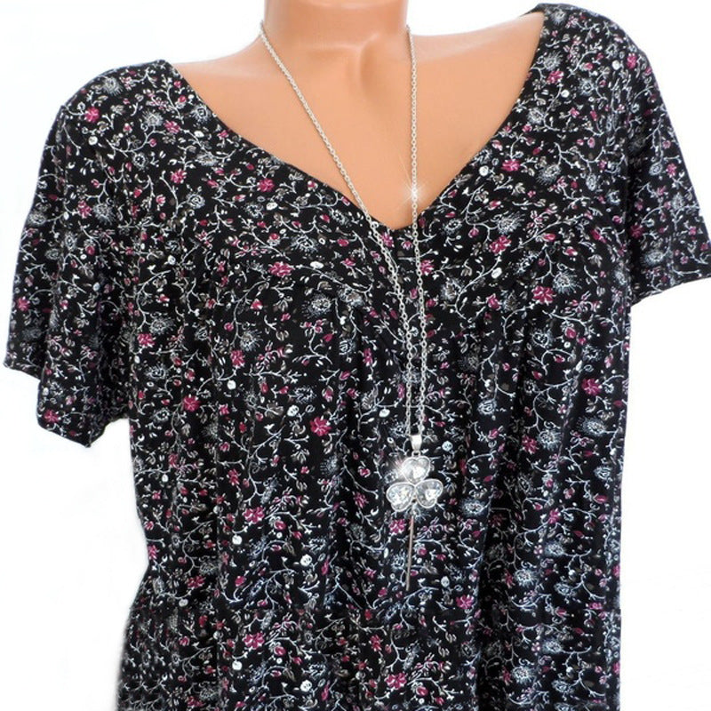 Van Delft Mode® | T-shirt Flora met V-hals
