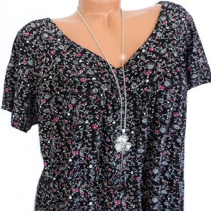 Van Delft Mode® | T-shirt Flora met V-hals