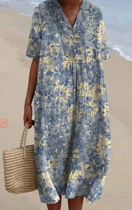 Van Delft Mode® | Zomerbries Geprinte Jurk