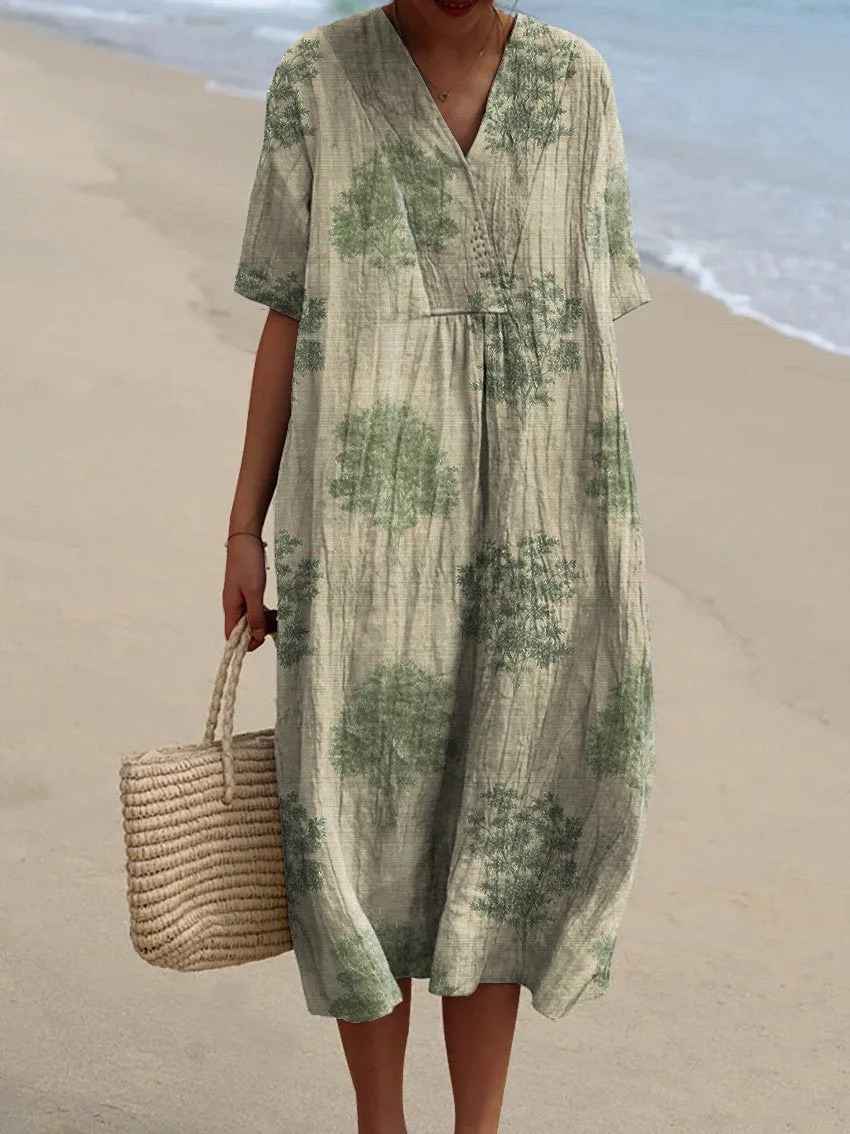 Van Delft Mode® | Zomerbries Bedrukt Jurk