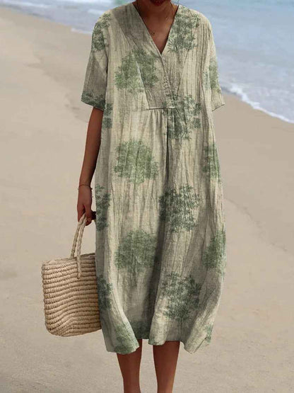 Van Delft Mode® | Zomerbries Bedrukt Jurk