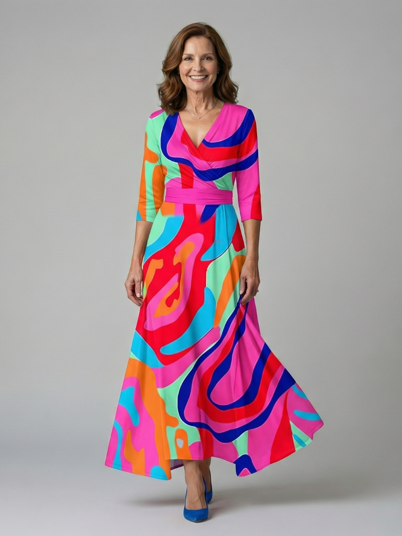 Van Delft Mode® | Elegante comfortabele jurk met luchtige stof