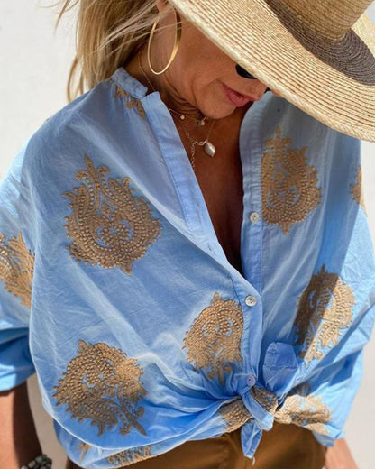 Van Delft Mode® | Blouse met sierlijke borduursels