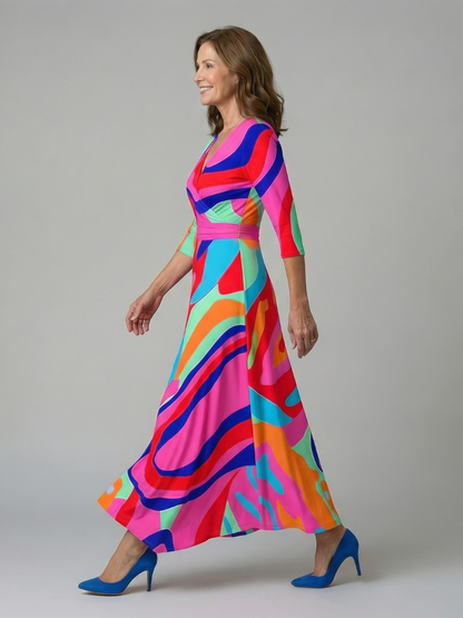 Van Delft Mode® | Elegante comfortabele jurk met luchtige stof