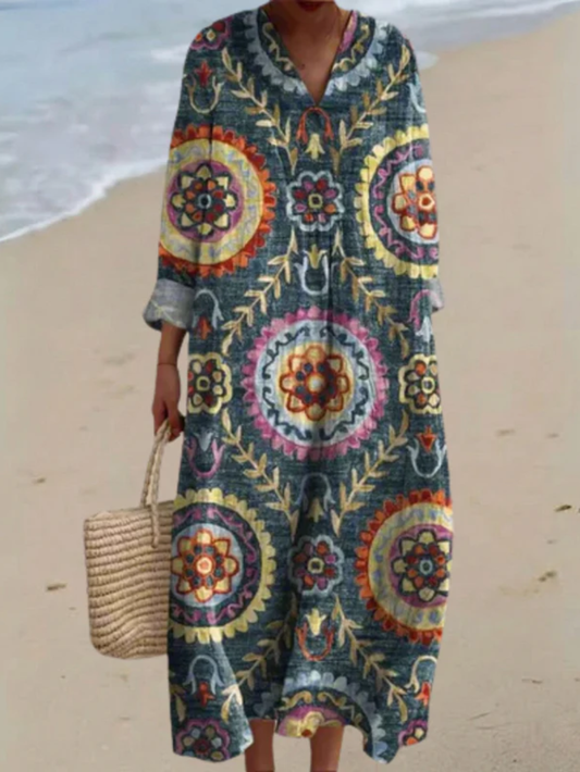 Van Delft Mode® | Zomerbries bedrukte jurk