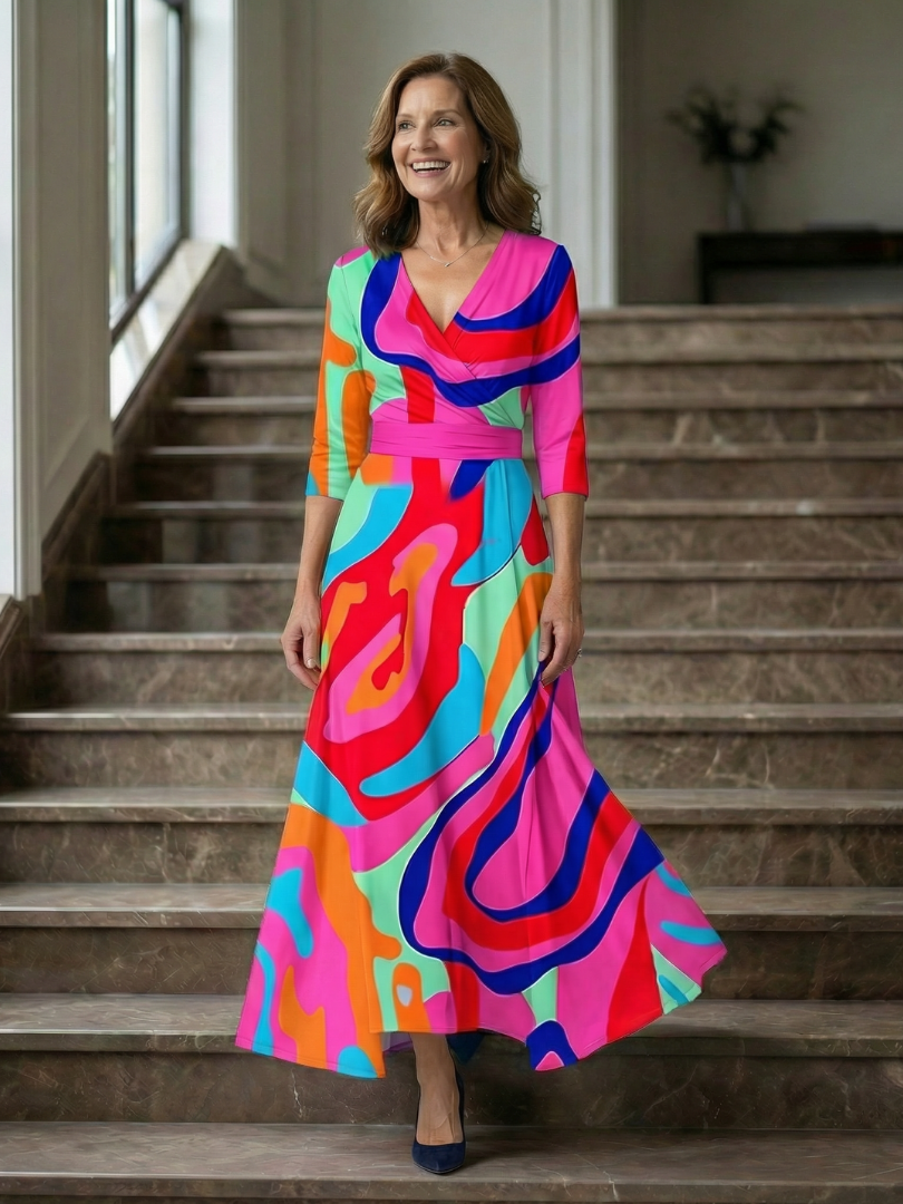 Van Delft Mode® | Elegante comfortabele jurk met luchtige stof