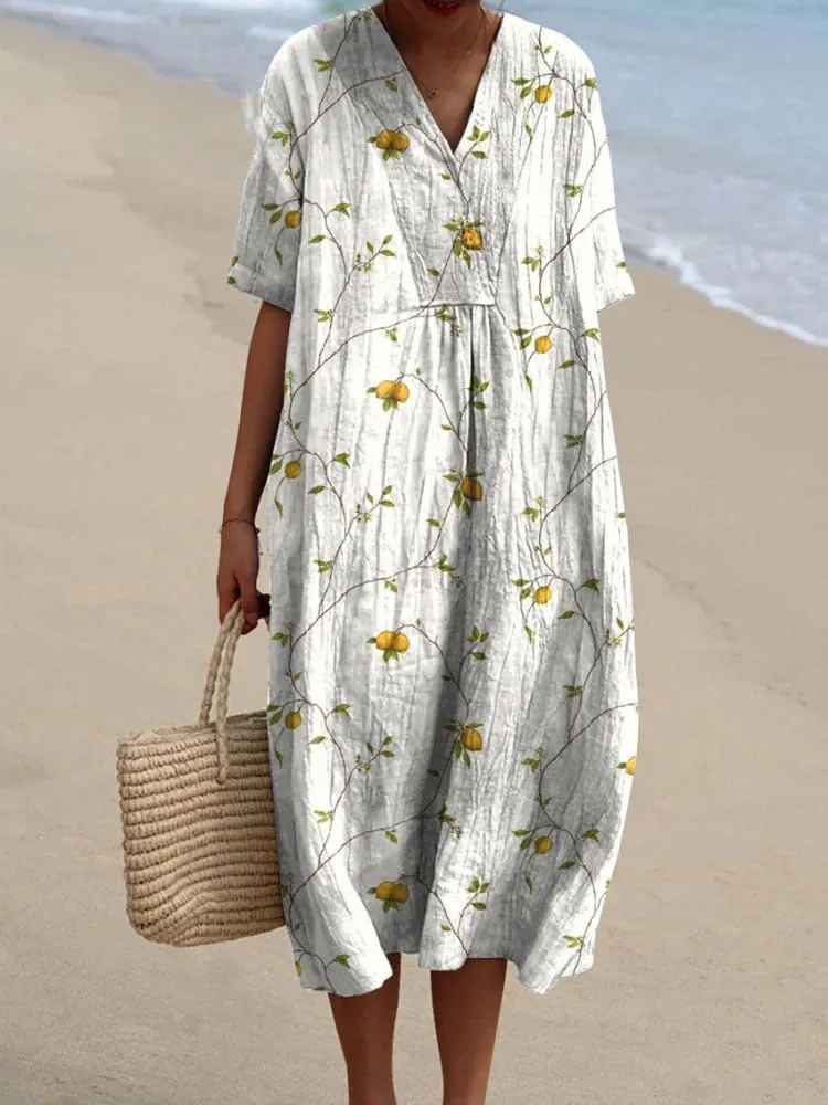 Van Delft Mode® | Zomerbries Bedrukt Jurk