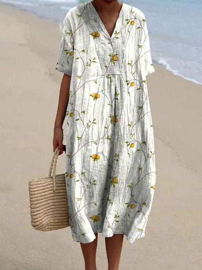 Van Delft Mode® | Zomerbries Bedrukt Jurk