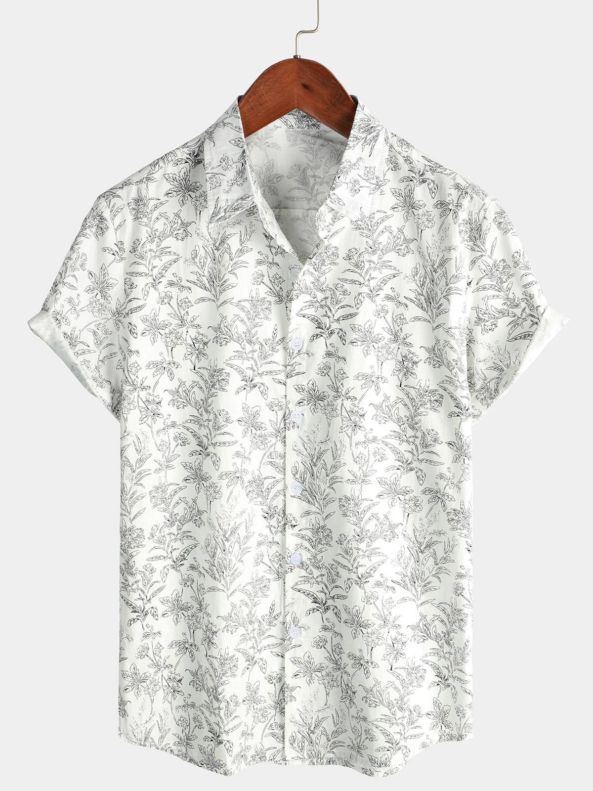 Van Delft Mode®| Katoenen Hawaii Overhemd met Korte Mouwen