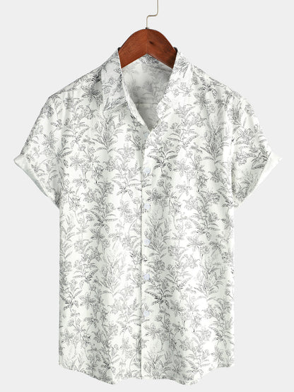 Van Delft Mode®| Katoenen Hawaii Overhemd met Korte Mouwen