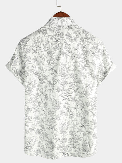 Van Delft Mode®| Katoenen Hawaii Overhemd met Korte Mouwen