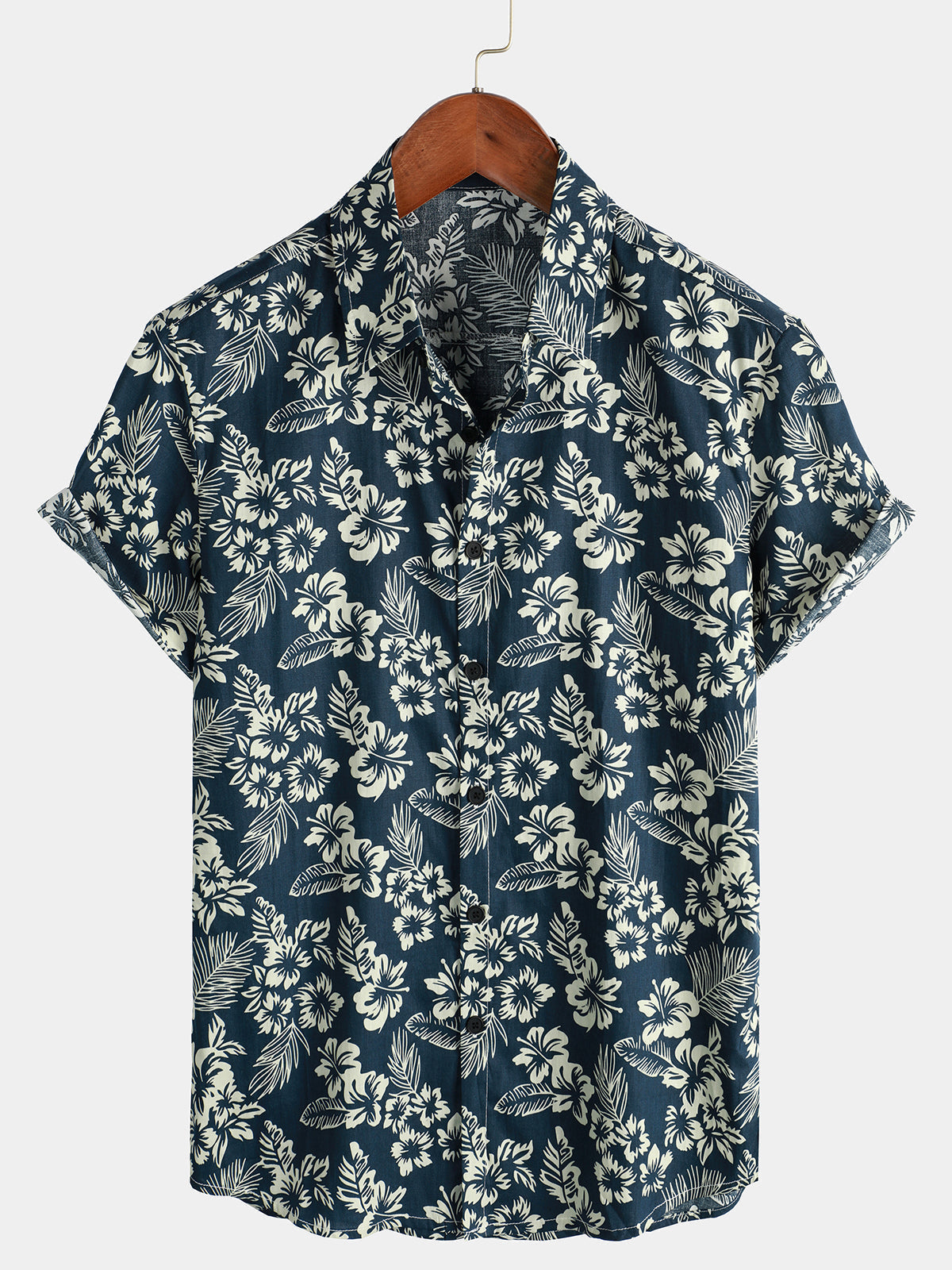 Van Delft Mode®| Katoenen Hawaii Overhemd met Korte Mouwen