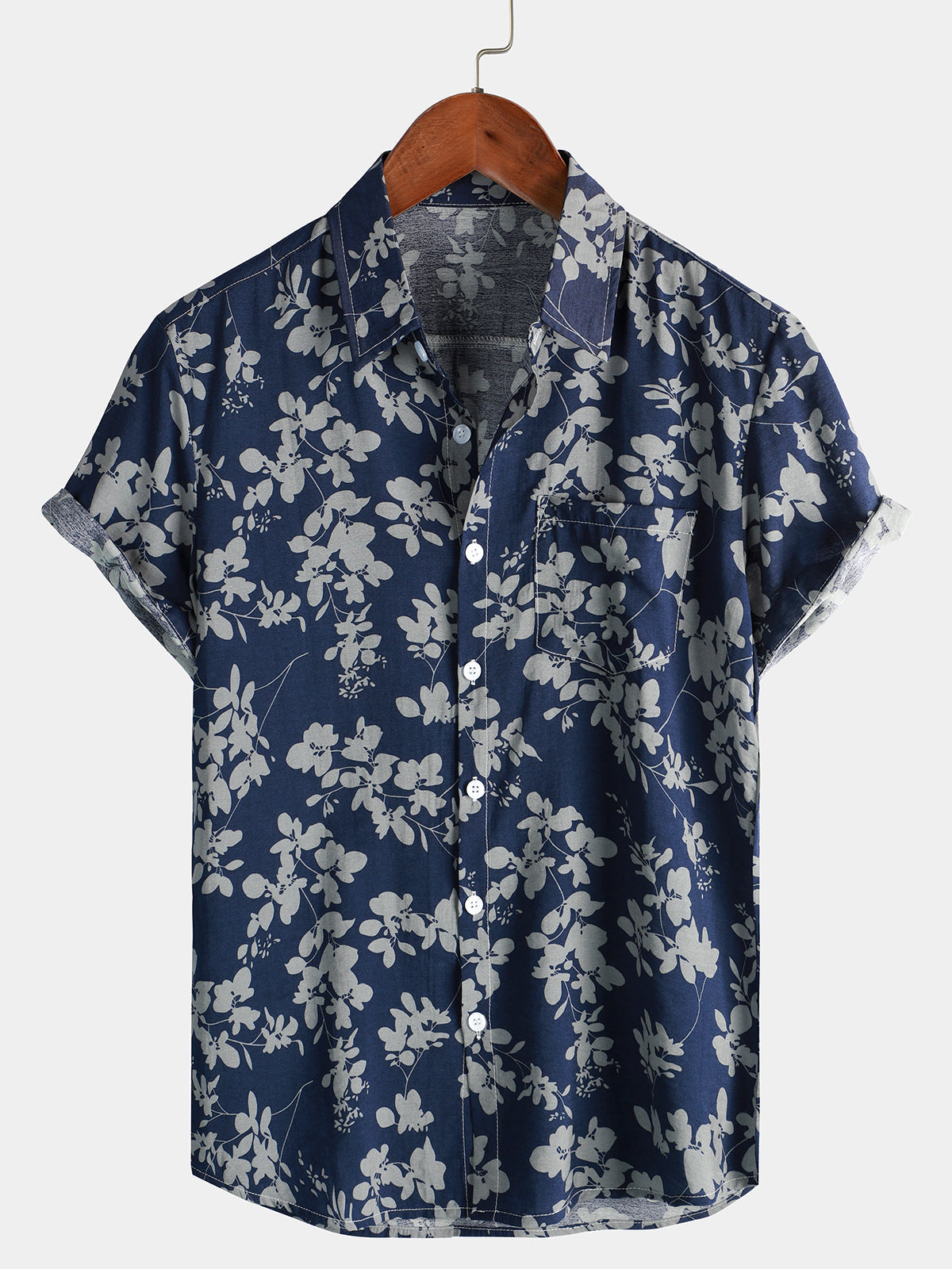 Van Delft Mode®| Katoenen Hawaii Overhemd met Korte Mouwen