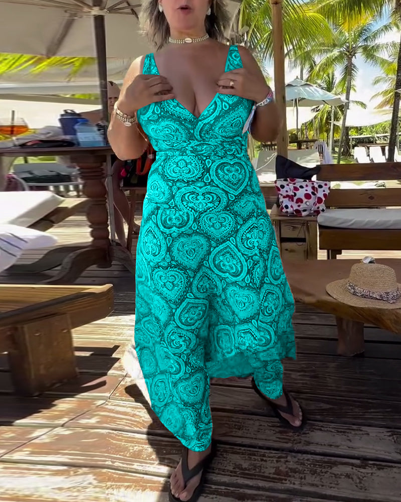Strapless Hart Vakantie Print Badpak