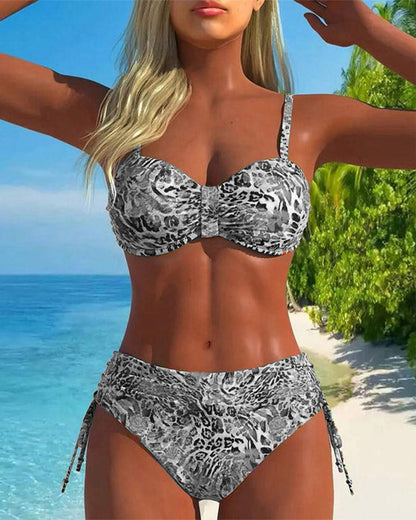Opvallende Leopard-print Tweedelige Badpak