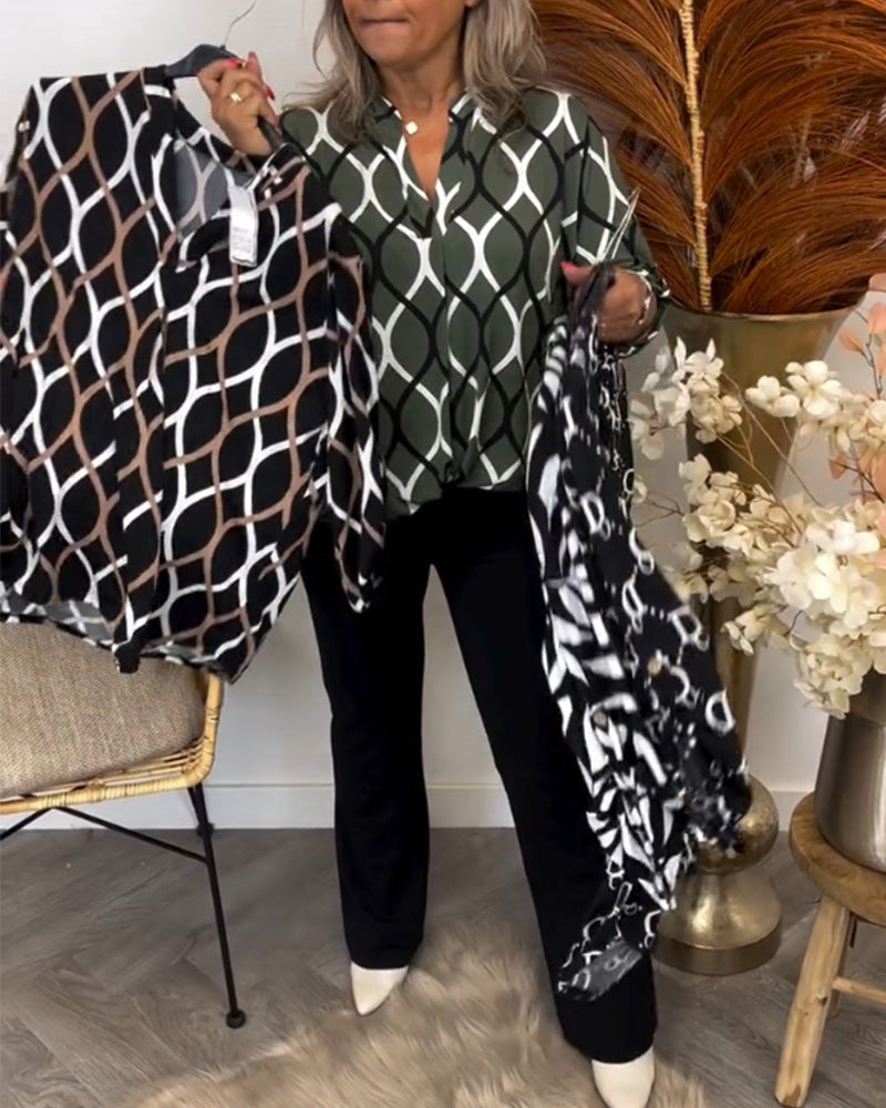Van Delft Mode® | Blouse met Grafische Print