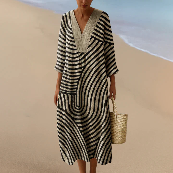 Van Delft Mode® | MONOCHROME MAXI JURK
