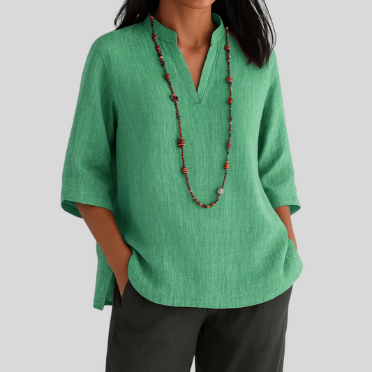 Van Delft Mode® | Linnen blouse met relaxte elegantie