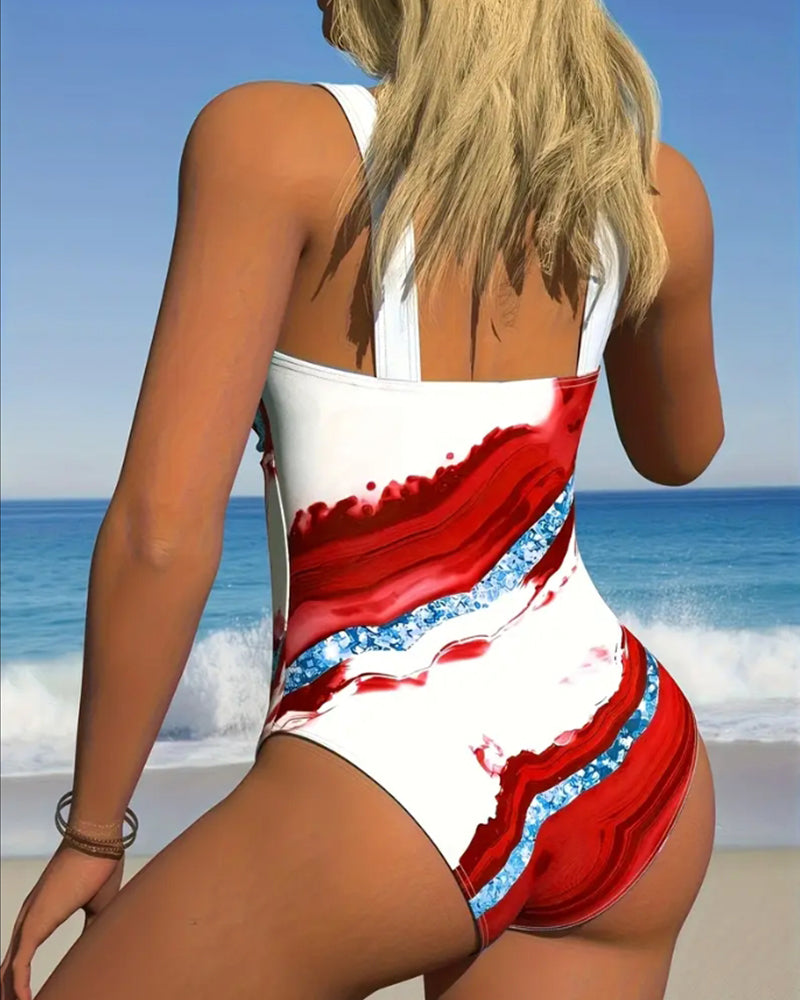 One Piece Geprinte Bikini