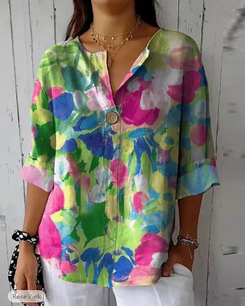 Van Delft Mode® | Bloemige Vintage Blouse