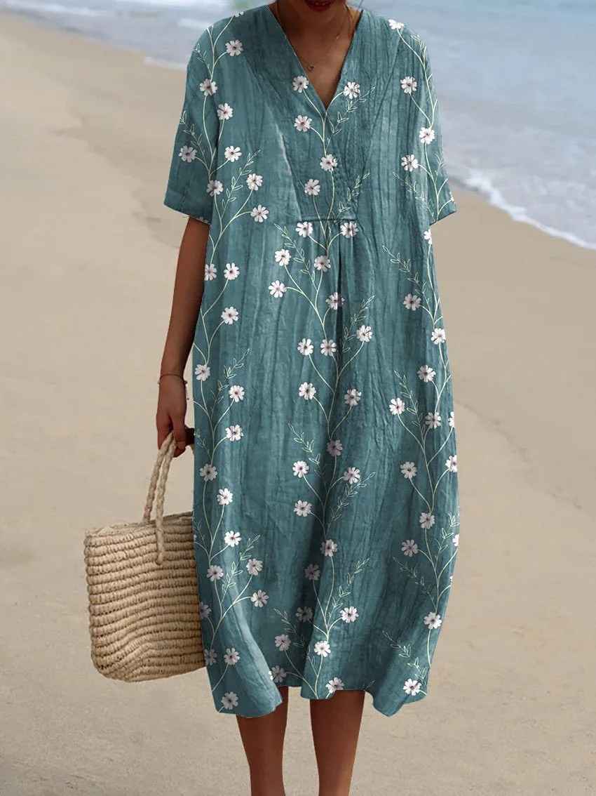 Van Delft Mode® | Zomerbries Bedrukt Jurk