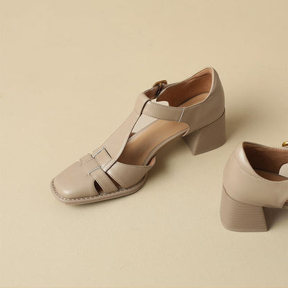 Van Delft Mode®| Vierkante Teen Zomer Sandalen