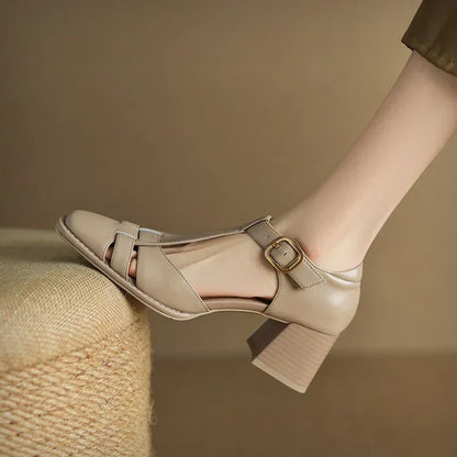 Van Delft Mode®| Vierkante Teen Zomer Sandalen