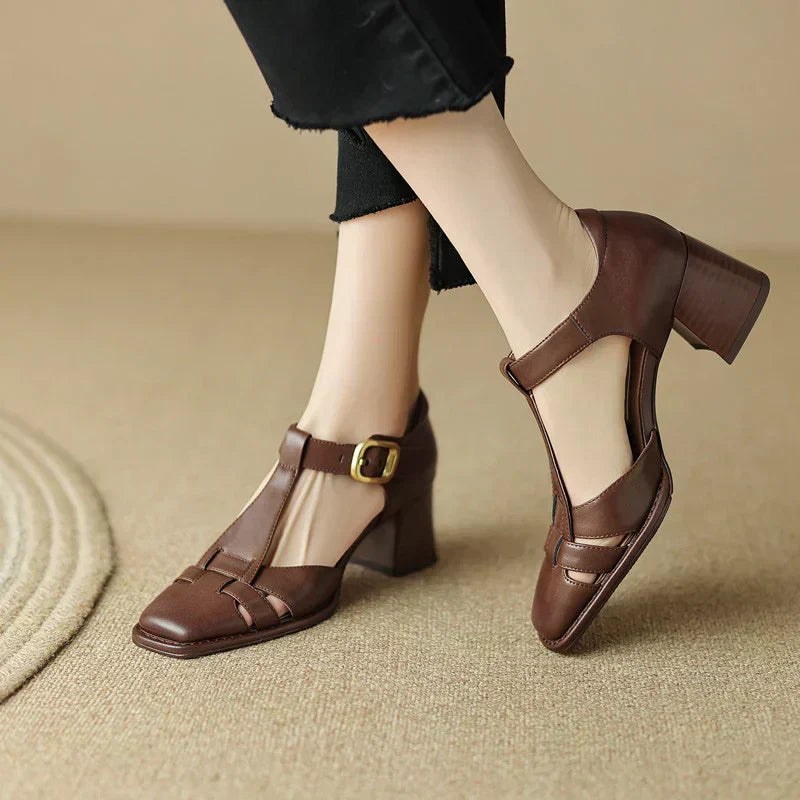 Van Delft Mode®| Vierkante Teen Zomer Sandalen