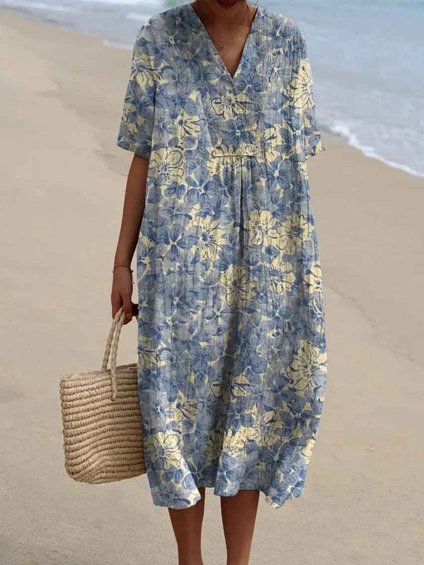Van Delft Mode® | Zomerse bloemenprint jurk