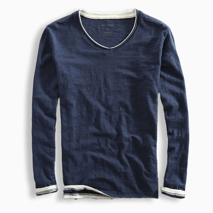 Van Delft Mode® | Katoenen Langemouwen Shirt