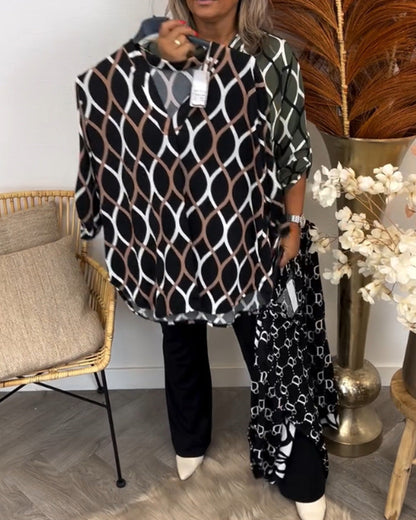 Van Delft Mode® | Blouse met Grafische Print