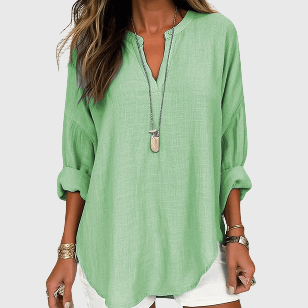 Van Delft Mode® | Lenara Elegante en Luchtige Strandblouse
