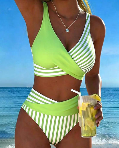Kruisgestreepte Bikini